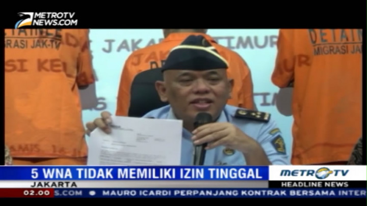 Imigrasi Jaktim Amankan Lima WNA Ilegal