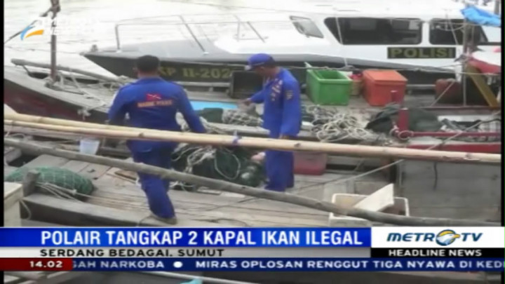 Polair Serdang Bedagai Tangkap Dua Kapal Ikan Ilegal