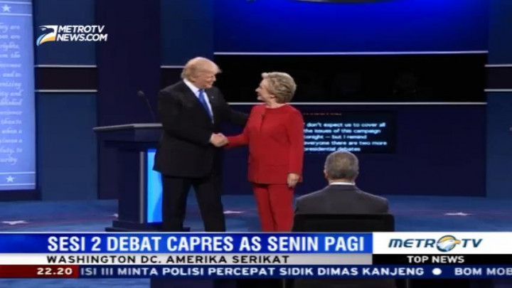 Sesi Kedua Debat Capres AS akan Digelar Senin Pagi
