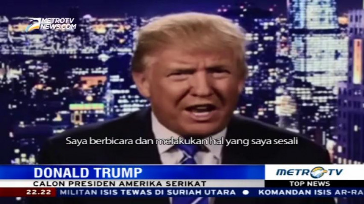 Trump Minta Maaf Soal Ucapan Vulgar yang Pernah Dilontarkan