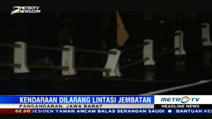 Jembatan Putra Pinggan Ambruk Tergerus Luapan Sungai