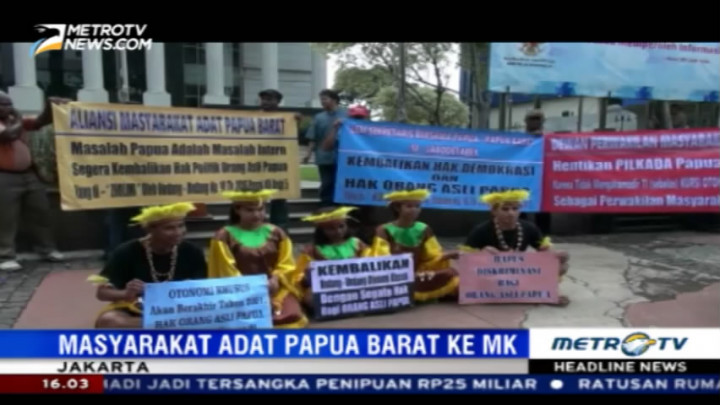 Gugat Isi UU Pilkada, Masyarakat Adat Papua Barat Datangi Gedung MK