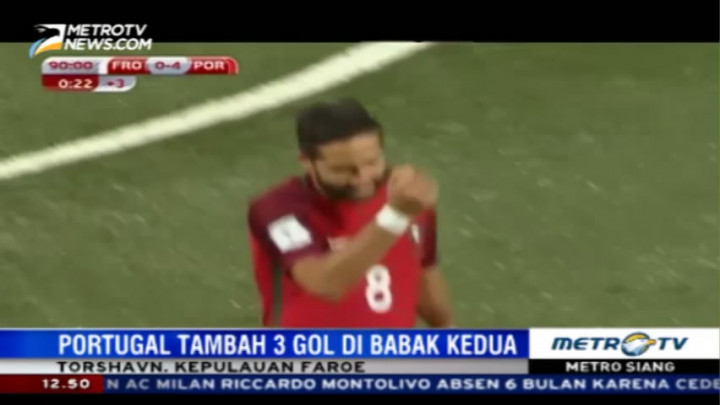 Portugal Hajar Kepulauan Faroe 6 Gol Tanpa Balas