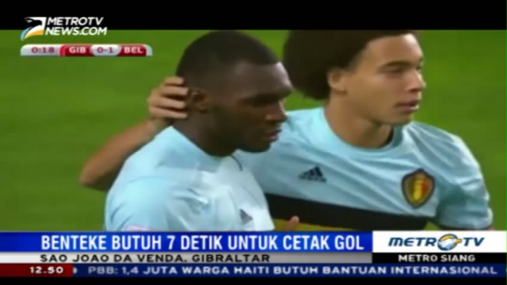 Benteke <i>Hattrick</i>, Belgia Pesta Gol ke Gawang Gibraltar