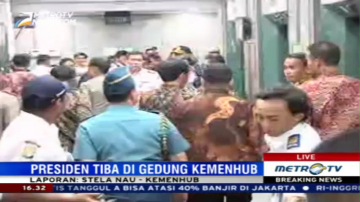Presiden Tiba di Kantor Kemenhub