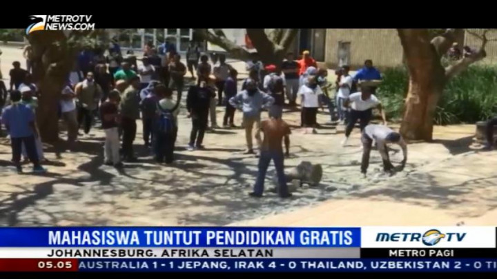 Demo Tuntut Pendidikan Gratis di Afsel Berujung Bentrok