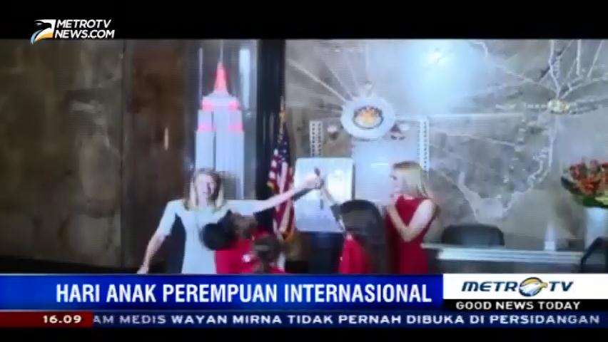 Hari Anak Perempuan Internasional, Lampu Empire State Berubah Jadi Merah