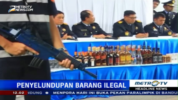 Bea Cukai Riau Sita Puluhan Ribu Miras dan Rokok Ilegal