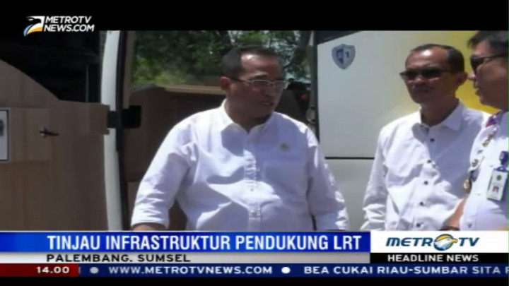 Menhub Tinjau Proyek LRT di Palembang