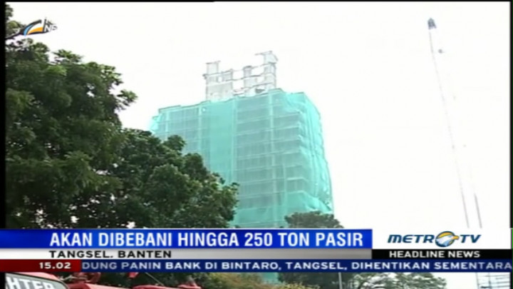 Tak Kunjung Roboh, Gedung Panin akan Dibebani 250 Ton Pasir