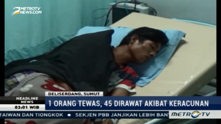 45 Warga Deli Serdang Keracunan Makanan, 1 Tewas