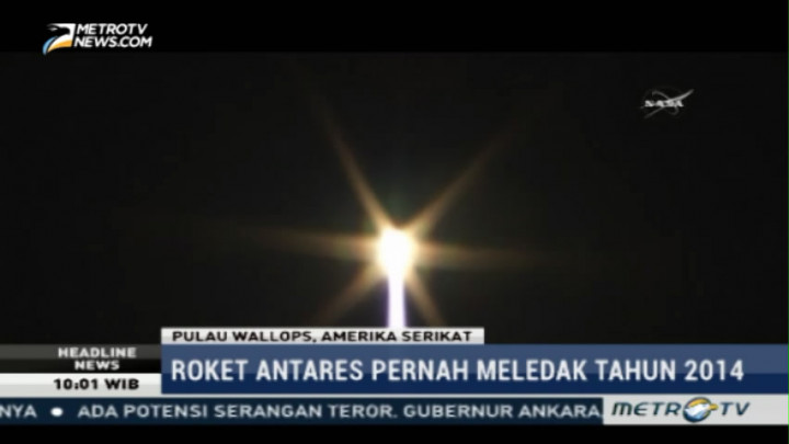 Roket Antares Lepas Landas dari Pulau Wallops
