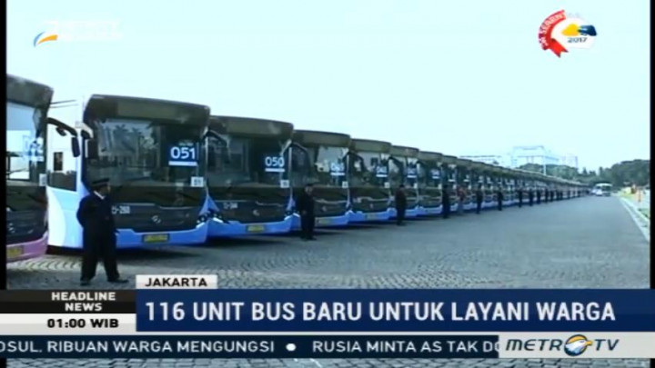 116 Unit Bus TransJakarta Baru Siap Layani Warga