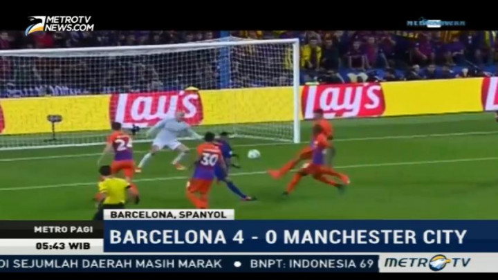 Messi Cetak <i>Hattrick</i>, Barcelona Cukur Manchester City