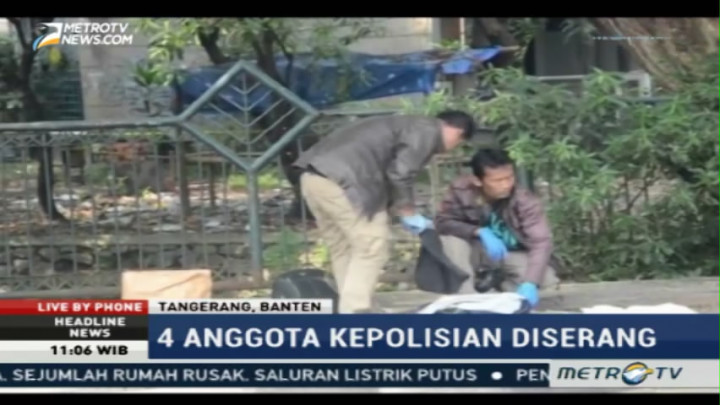 Petugas Gelar Olah TKP Penyerangan Polisi di Tangerang