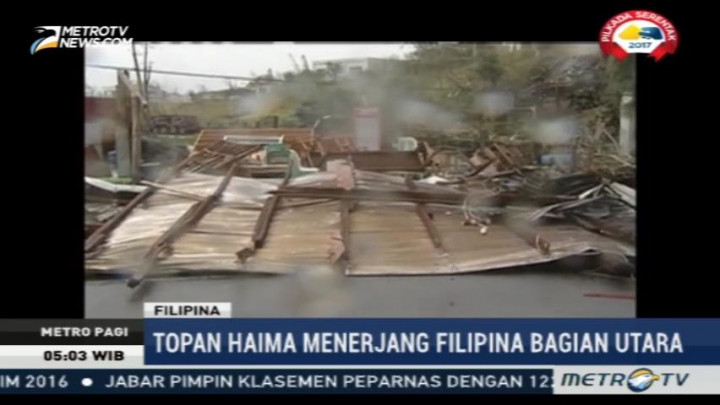 Topan Haima Tewaskan Lima Orang di Filipina