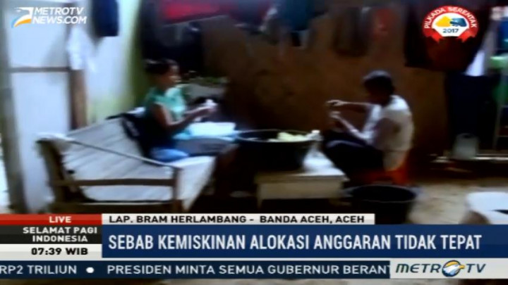 Angka Kemiskinan di Aceh Sebesar 17,11 Persen