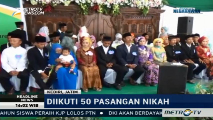 Nikah dan Khitan Massal Meriahkan Peringatan Hari Santri Nasional di Kediri
