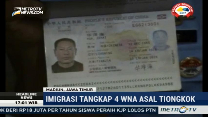 Petugas Imigrasi Madiun Amankan 4 WN Tiongkok
