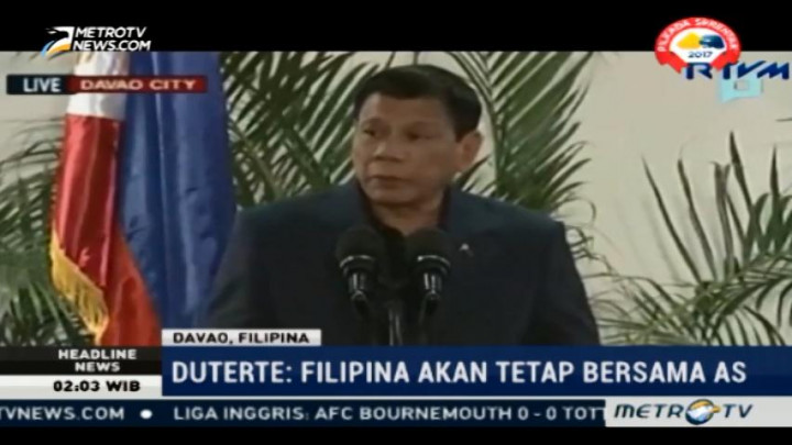 Duterte Mengaku Tak Bermaksud Memutus Hubungan dengan AS