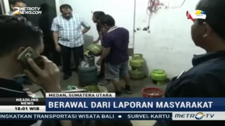 Polda Sumut Gerebek Gudang Produksi Tabung Gas Oplosan