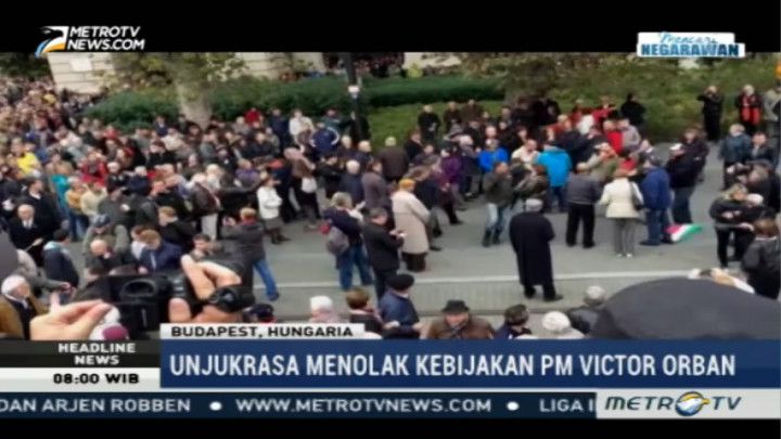 Bentrokan Pecah Antara Pendukung dan Penentang PM Hungaria