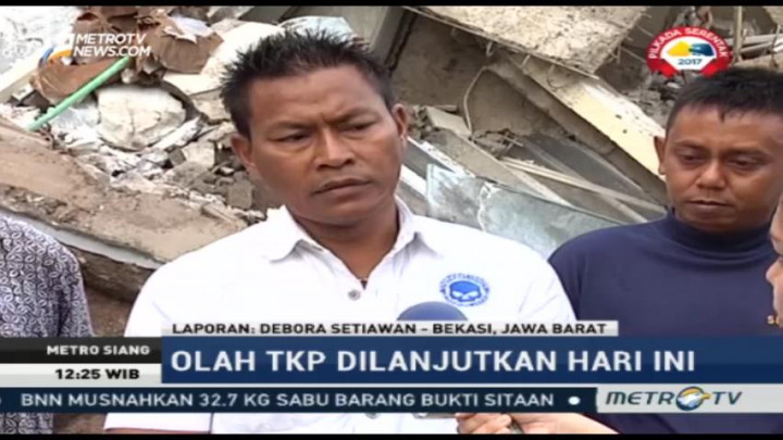 Olah TKP Ledakan di Bekasi Dilanjutkan