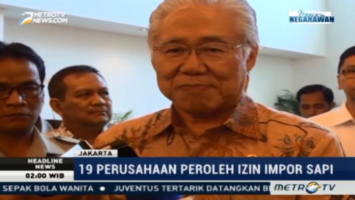 Mendag Beri Izin Impor 80 Ribu Ekor Sapi ke 19 Perusahaan