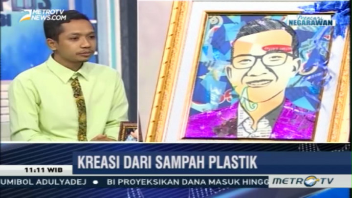 Kreasi Lukisan dari Sampah Plastik