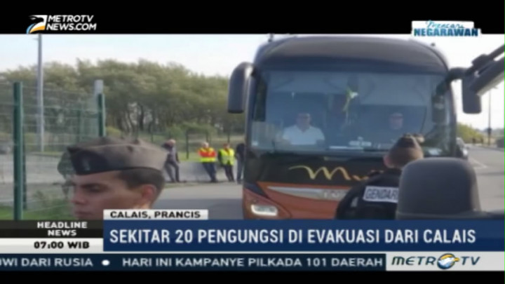 20 Pengungsi Dievakuasi dari Calais Perancis