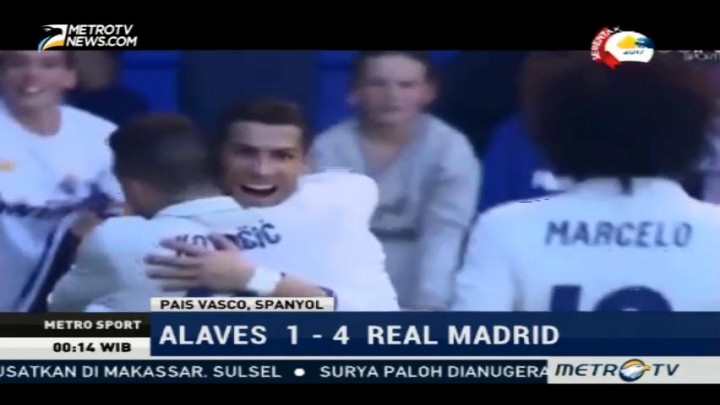 Ronaldo Cetak Hattrick, Real Madrid Mantap di Puncak Klasemen