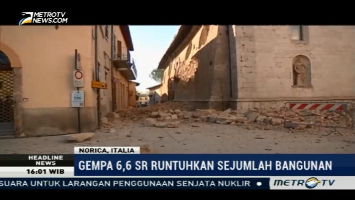 Gempa 6,6 Skala Richter Guncang Italia Tengah dan Selatan