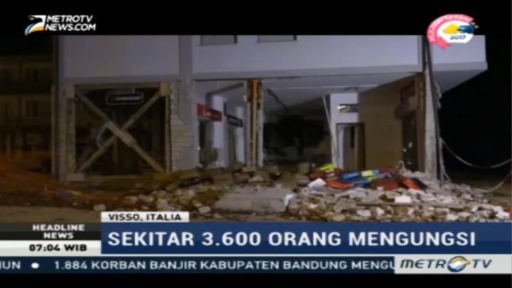 1.500 Bangunan di Kota Visso Italia Rusak Berat Akibat Gempa