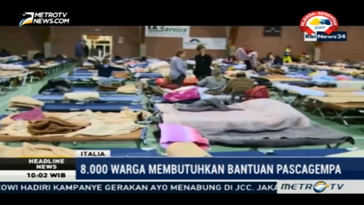 Bantuan Pascagempa Italia Masih Terbatas