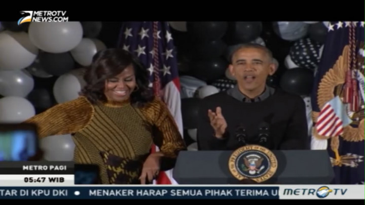 Obama Rayakan Halloween Bersama Ratusan Anak