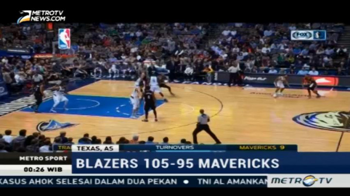 Blazers Menang atas Mavericks 105-95