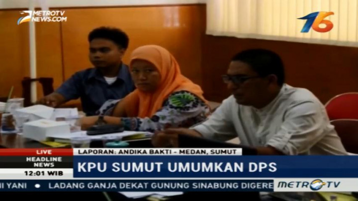 KPU Sumut Umumkan DPS di Dua Daerah