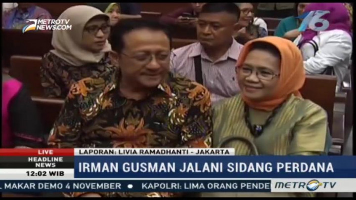 Sidang Perdana, JPU Bacakan Dakwaan Irman Gusman