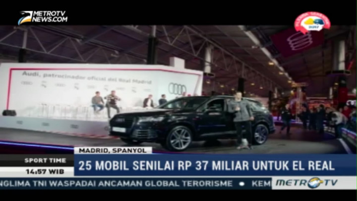Pasukan Real Madrid Terima Mobil Baru dari Audi