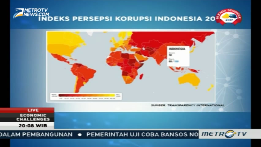 Indonesia Masuk Negara dengan Indeks Persepsi Korupsi Cukup Tinggi