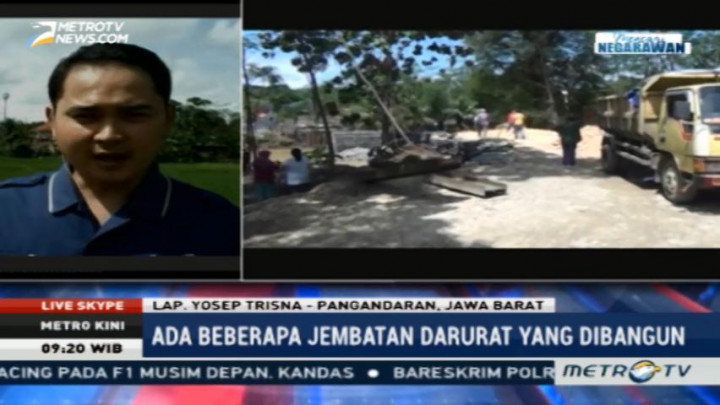 Pembangunan Jembatan Darurat di Pangandaran Dikebut