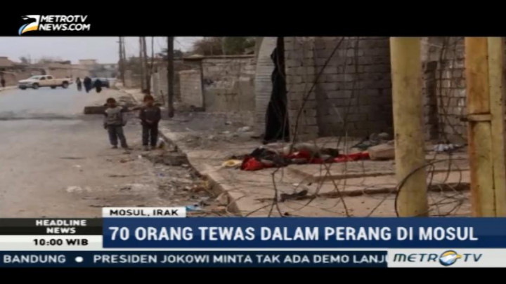 70 Orang Tewas Akibat Perang Mosul dalam Satu Pekan Terakhir