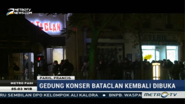 Gedung Konser Bataclan Paris Kembali Dibuka