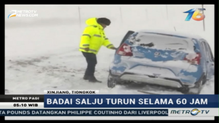 Badai Salju Melanda Xinjiang Tiongkok