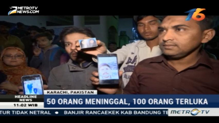 Bom Bunuh Diri ISIS Tewaskan 50 Orang di Pakistan