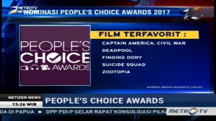 Ini Nominasi People's Choice Awards 2016
