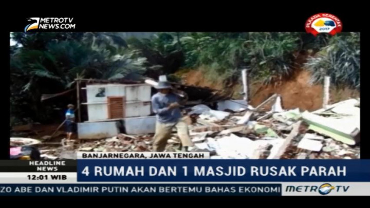 Tanah Bergerak di Banjarnegara Rusak Empat Rumah dan Masjid