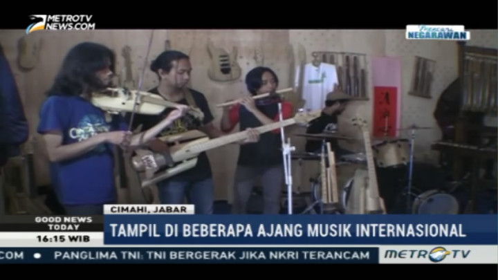 Pemuda Asal Cimahi Ciptakan Alat Musik dari Bambu