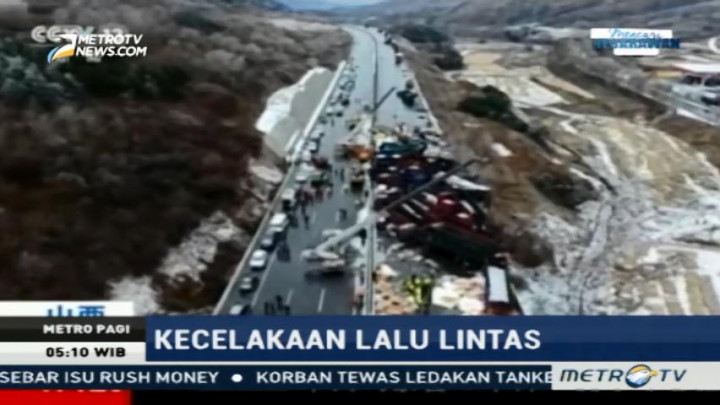 Empat Orang Tewas Akibat Kecelakaan Beruntun di Tiongkok