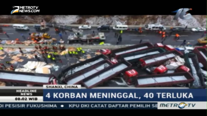 Tabrakan Beruntun di Jalan Tol Tiongkok, 4 Tewas